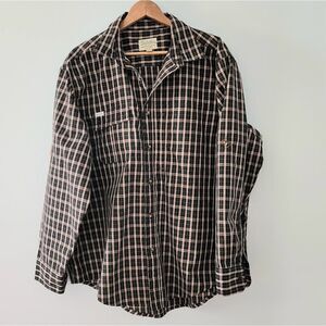 Cabela's plaid button down dress shirt men's size XL